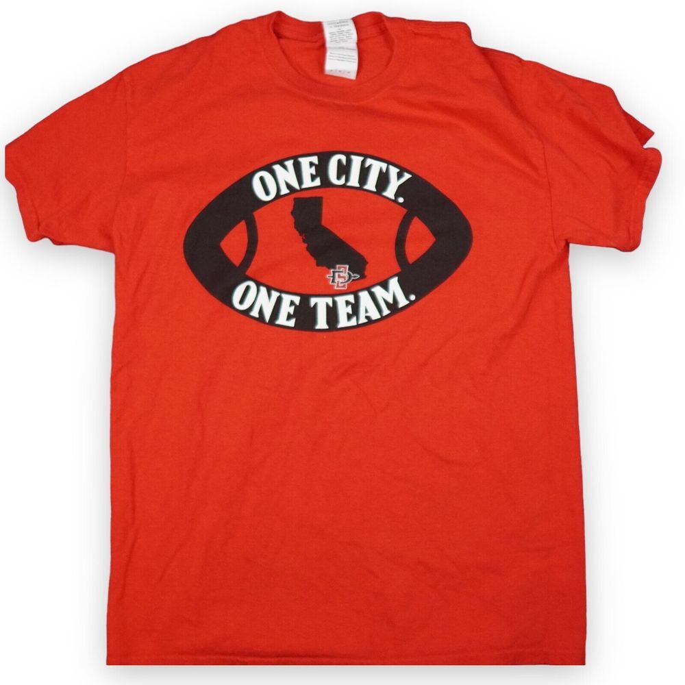 San Diego State Shirt Adult Medium Red Aztec Football Prints One city One Team *